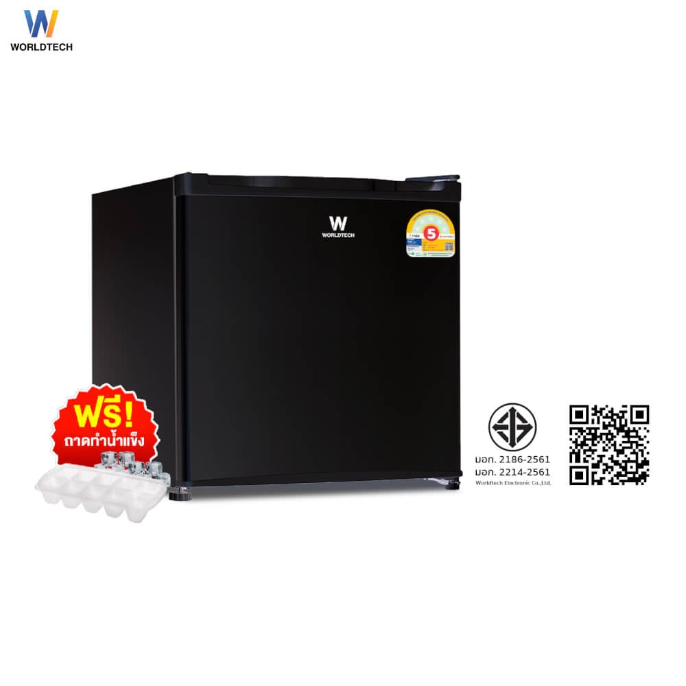 ตู้เย็นมินิบาร์ WORLDTECH รุ่น WT-MB48 ขนาด  1.7 คิว ความจุ 46 ลิตร สีดำ